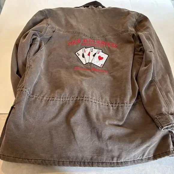 Carhartt C52 CHT men Sz XXL tall Detroit Style Blanket Lined 4Aces Stitched Back - Picture 15 of 16